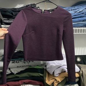 Purple cropped top